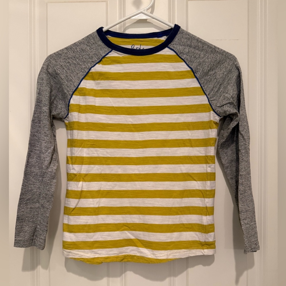 Mini Boden Striped Colorblock Raglan Tee